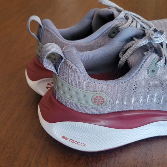 Nike ReactX Infinity Run Running & Jogging Shoes Men's Gray/Crimson US Size 11 - Picture 5 of 10